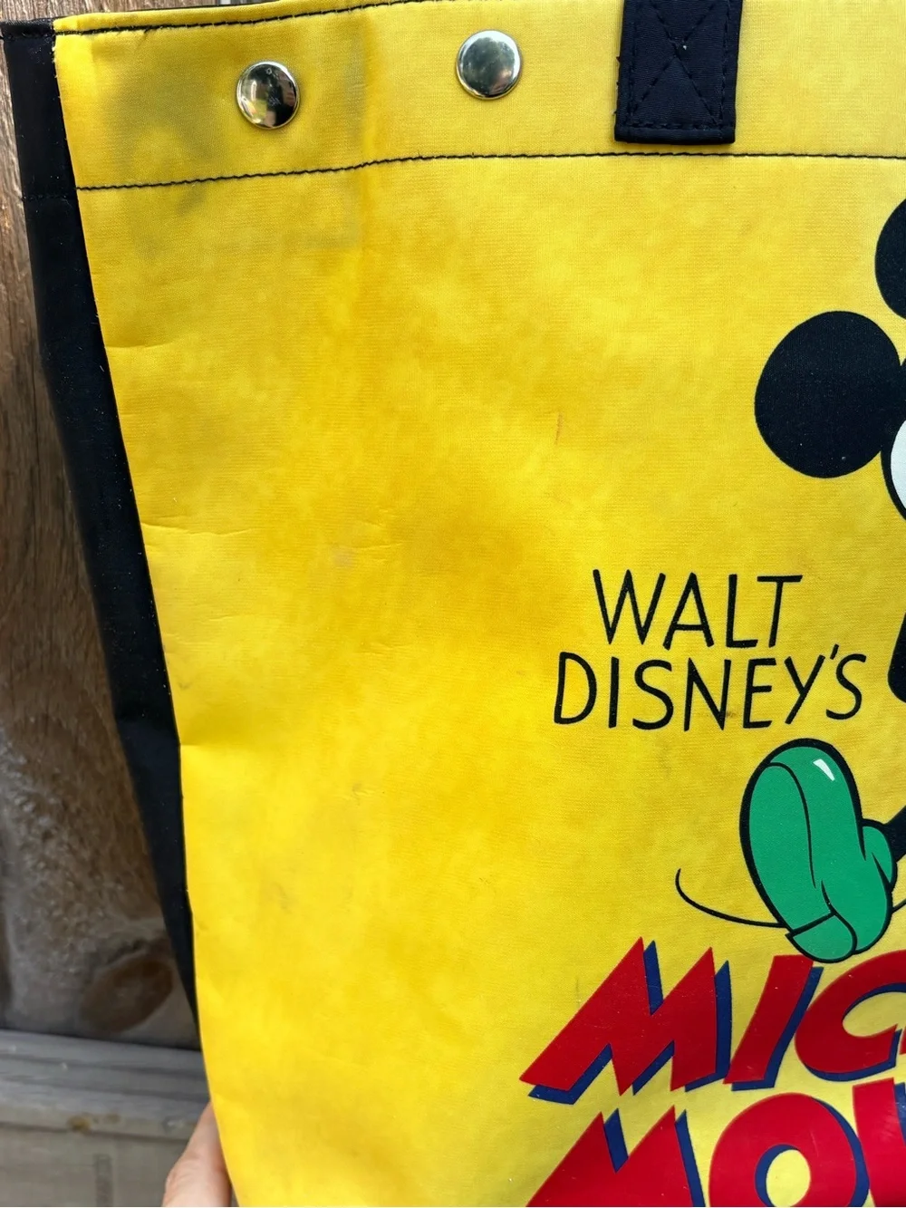 Walt Disney Mickey Mouse Yellow Tote with Matching Pouch